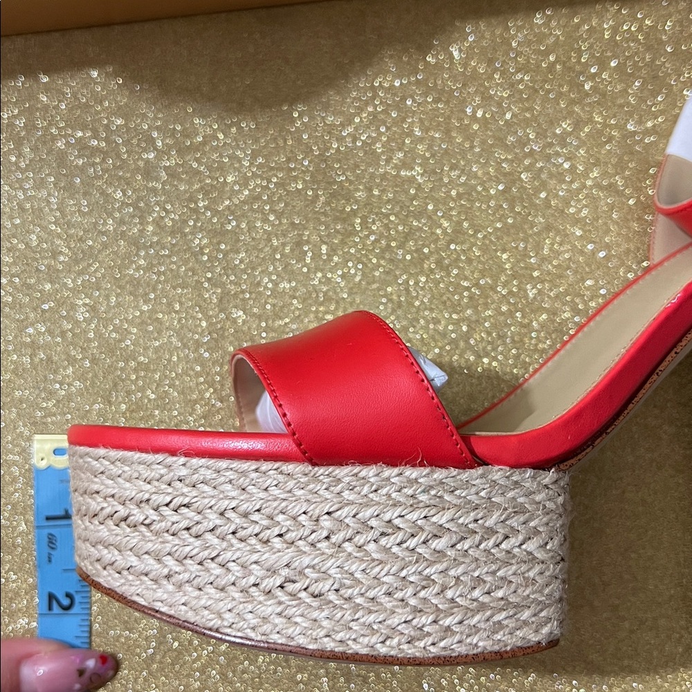 NIB Michael Kors Spiced Coral Ashton Platform Heels with Dust Bag - Picture 9 of 15